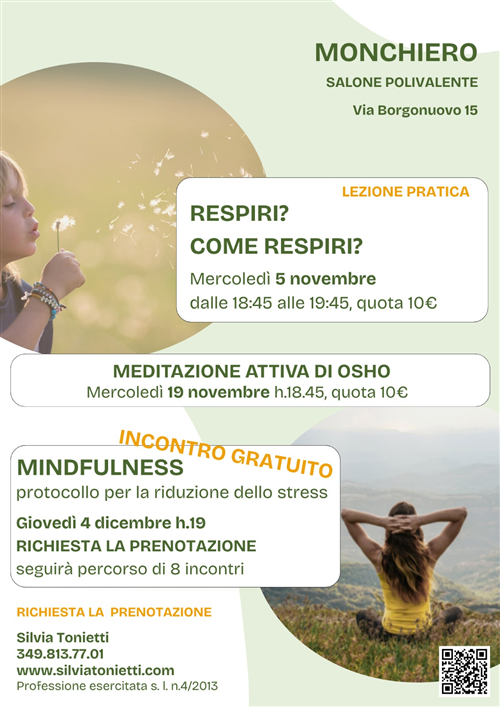 Ciclo di incontri sul benessere della persona